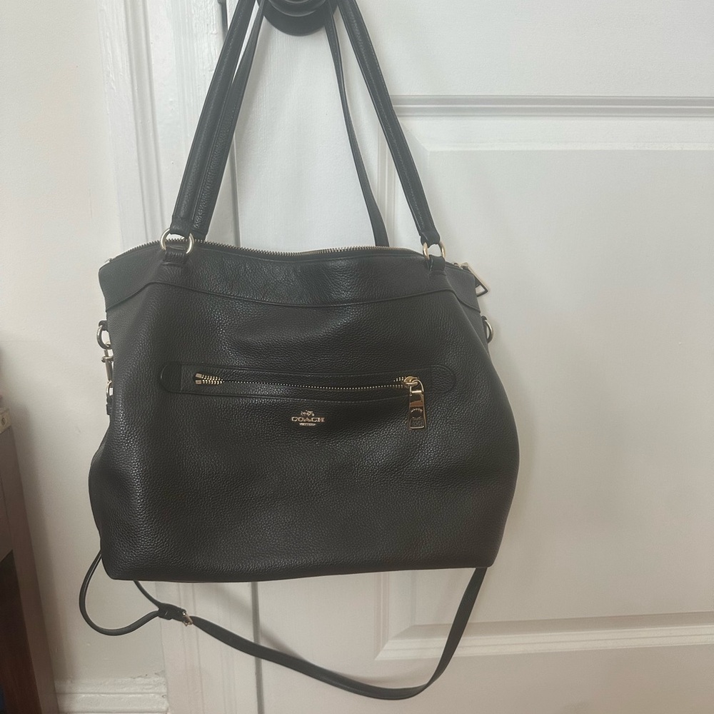 Black Leather Shoulder Bag